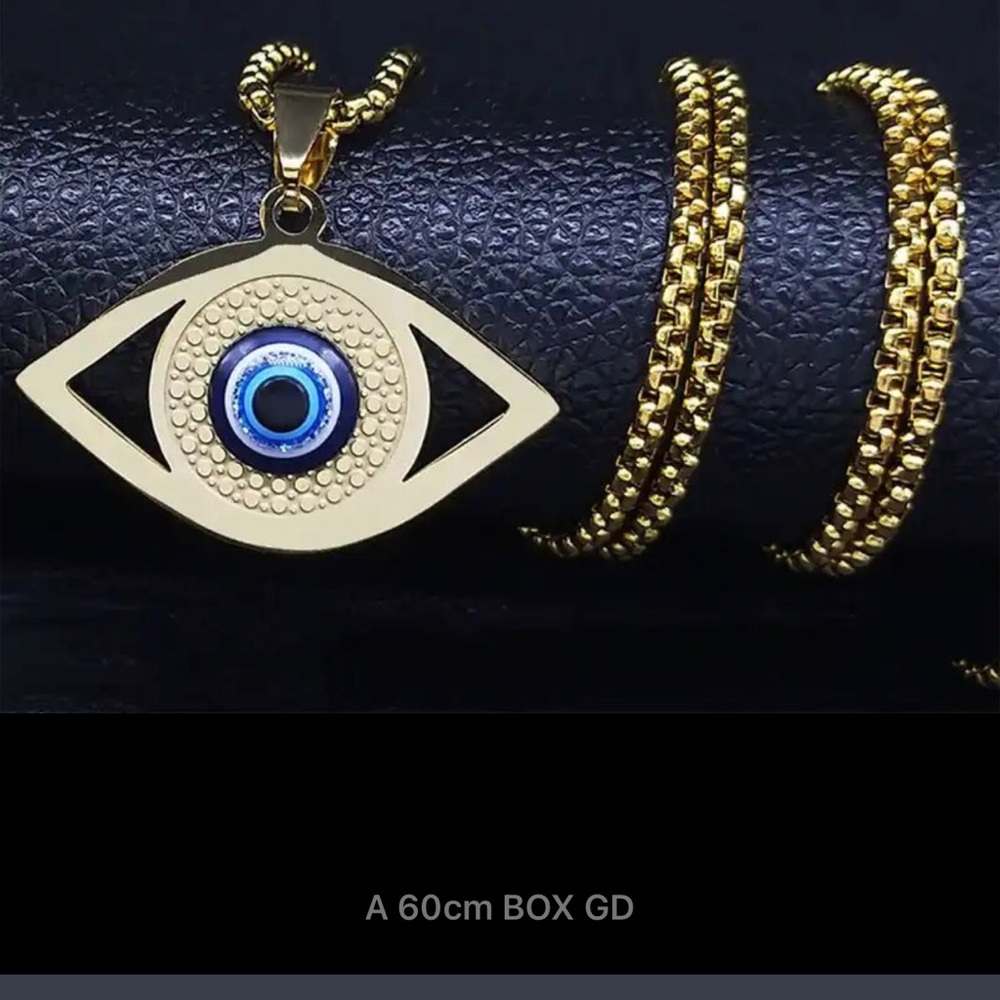 Sterling silver evil eye 🧿 Gold necklace